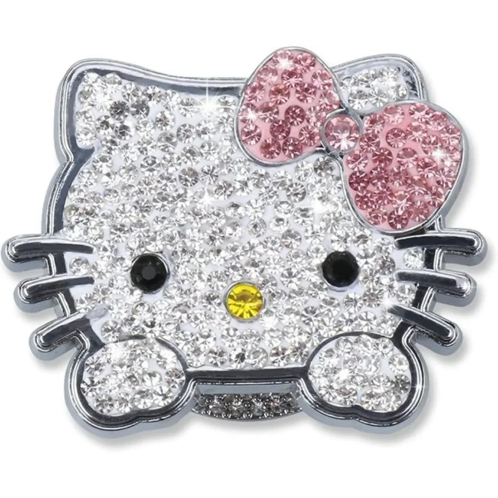 💕NEW Sparkling Bling Swarovski Crystal Silver Hello Kitty Push To Start … - Picture 2 of 7